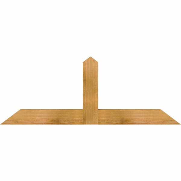 Ekena Millwork Portland Rough Sawn Timber Gable Bracket, Western Red Cedar, 48"W x 18"H x 4"D x 4"F, 9/12 Pitch GBW048X18X0404POR00RWR - main